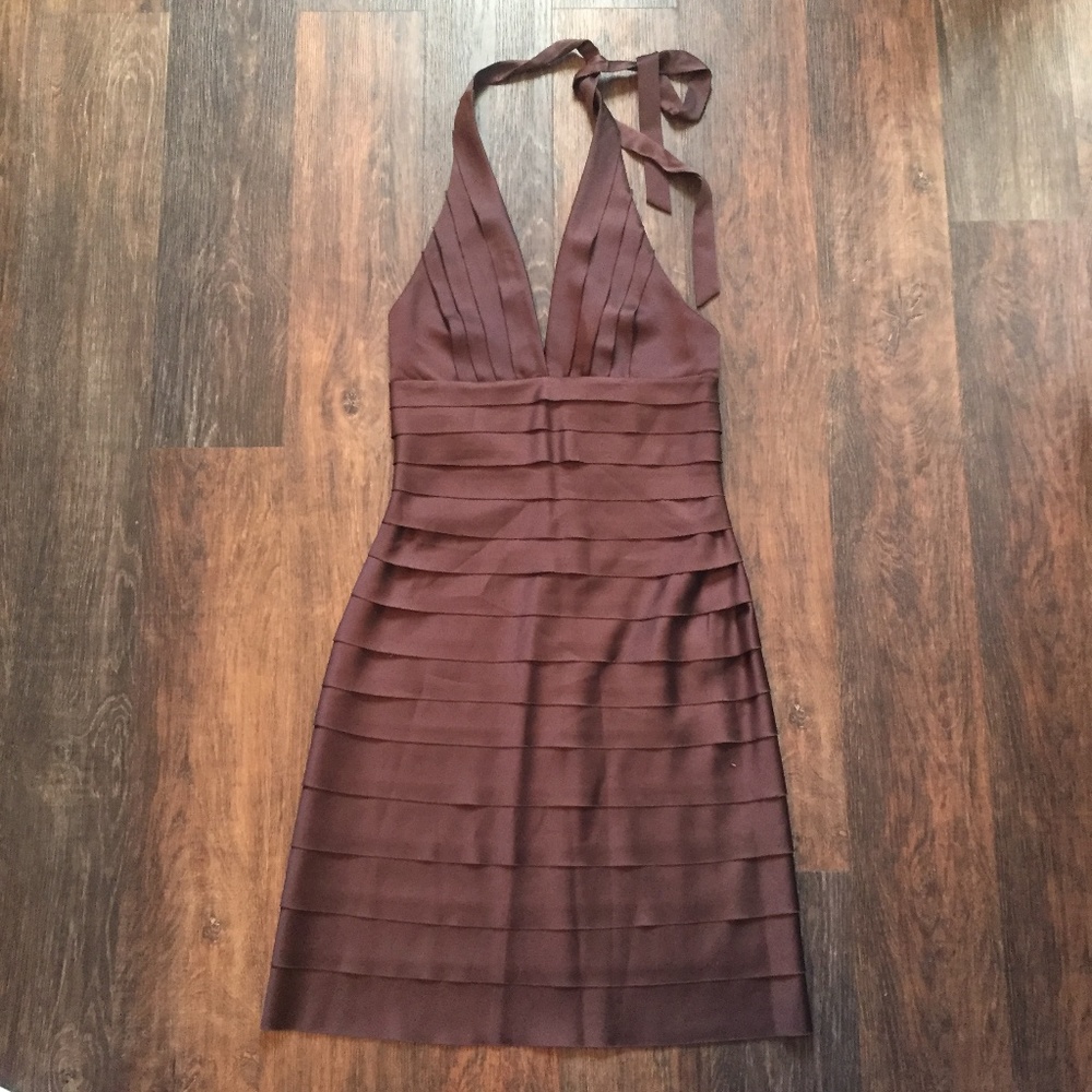 ELIZA J Satin Halter Dress EUC